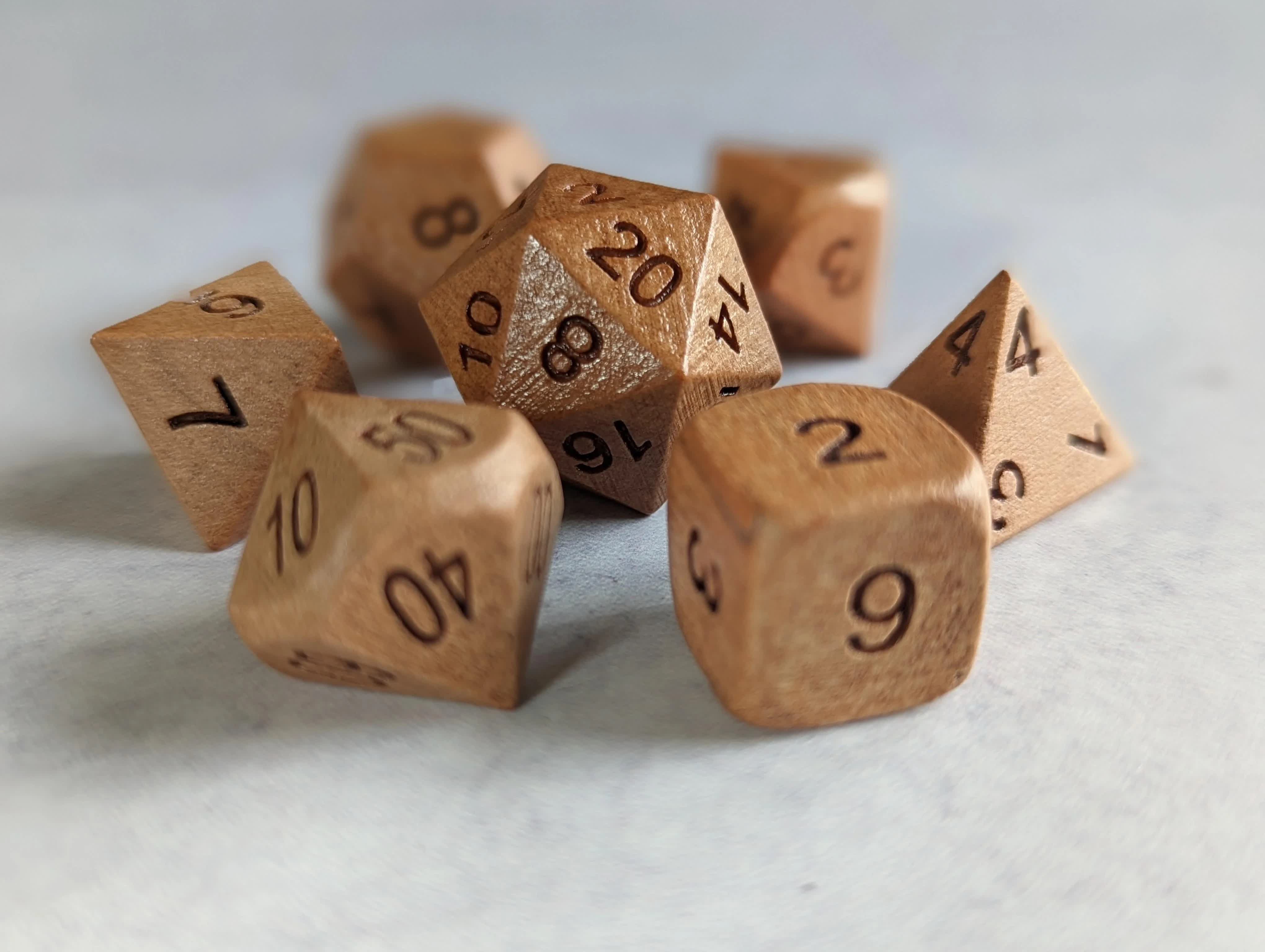 Wooden DND Dice