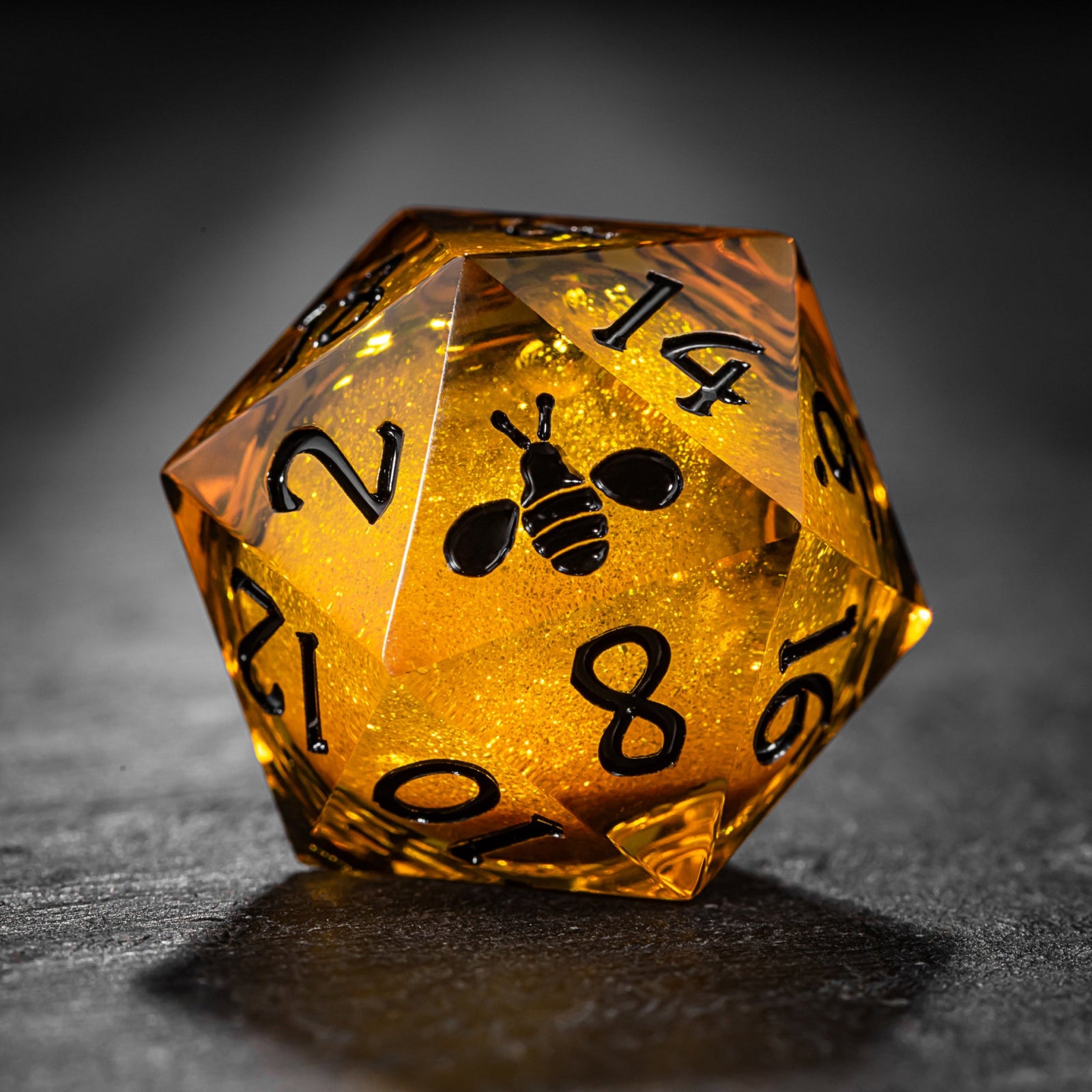 Unique Yellow and Sand Fusion Dice